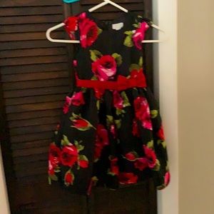 1989 Place classic formal floral black puffy dress